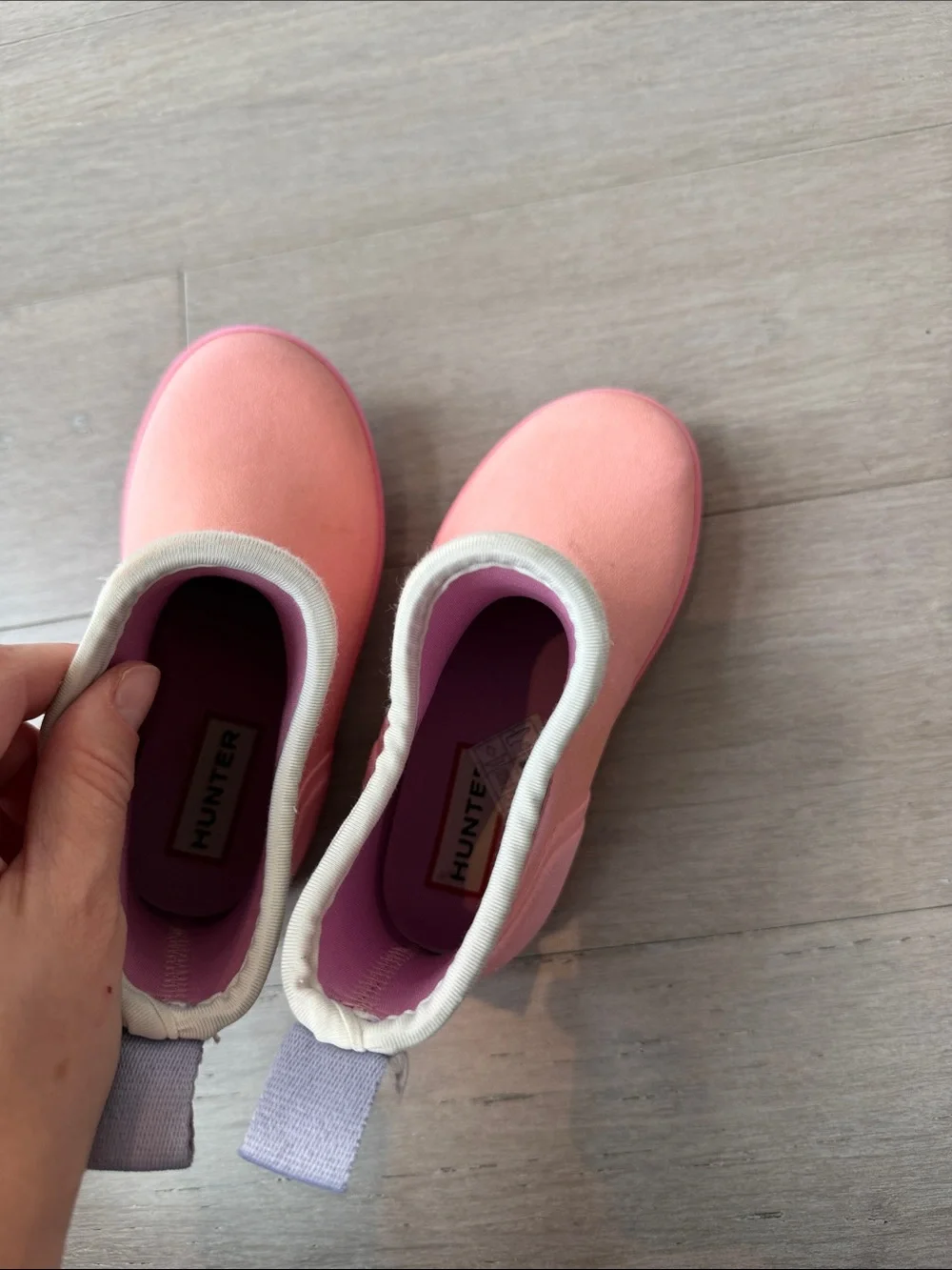 Hunter Kids Pink Waterproof Pull-On Rain Boots size 11
